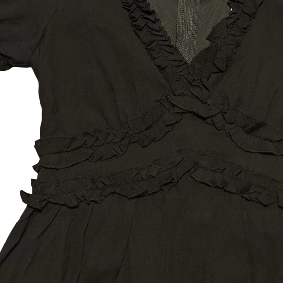 Trixxi Black Ruffle Mini Dress Size Medium NWT - Picture 5 of 12